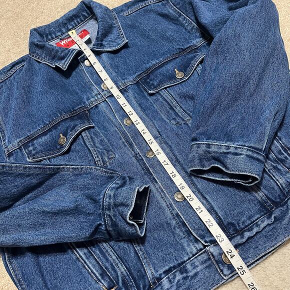 Vintage Wrangler Hero Denim Trucker Jacket Large - Picture 5 of 7